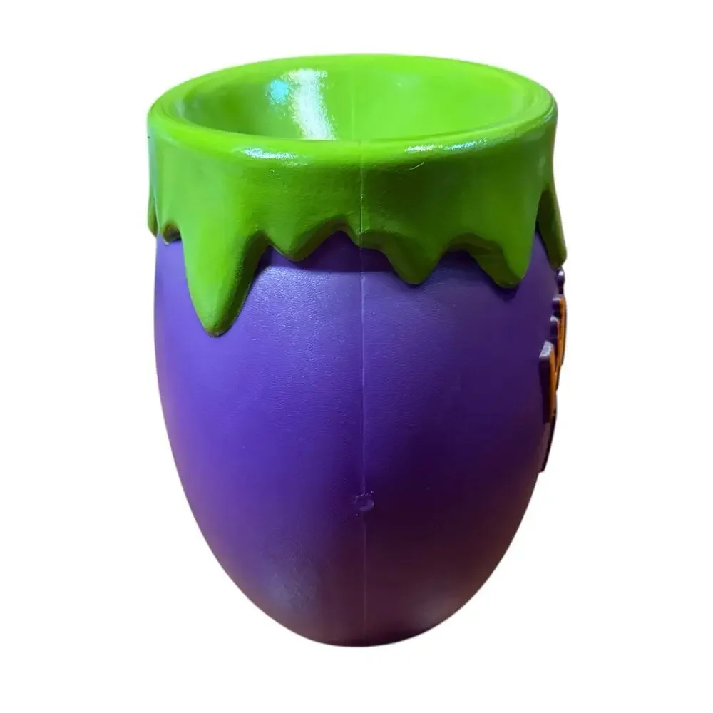 Mr. Christmas Halloween Cauldron Purple Green Orange Lit Blow Mold Candy Bowl